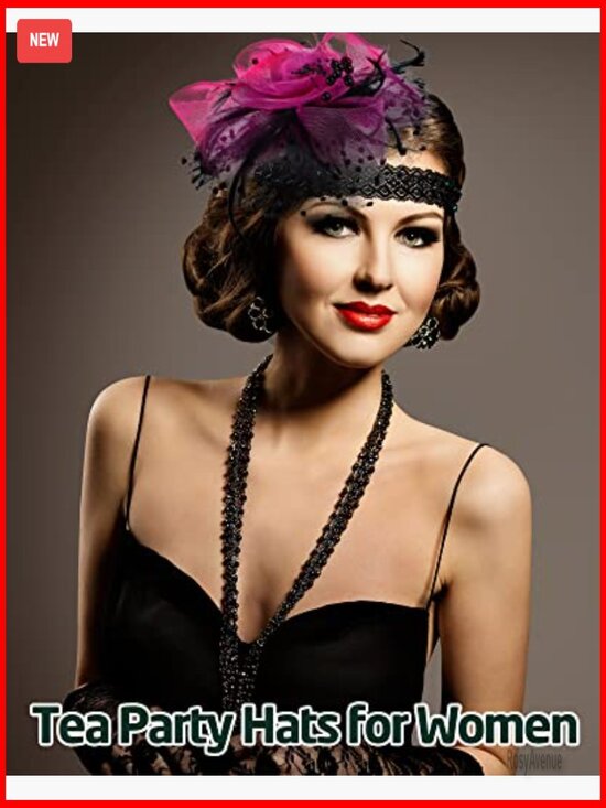6-Piece Fascinator Hat Set with Feathers and Mesh for Weddings and Parties main image 4